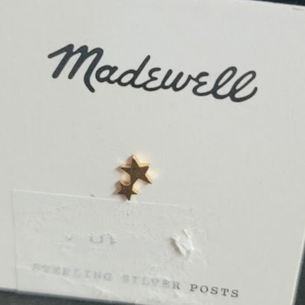 Madewell Double Shooting Star NOSE stud single sterling silver Post